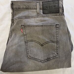 Levi Strauss & Co Relaxed Straight Fit Gray Stone Wash Jeans Men W42 L30